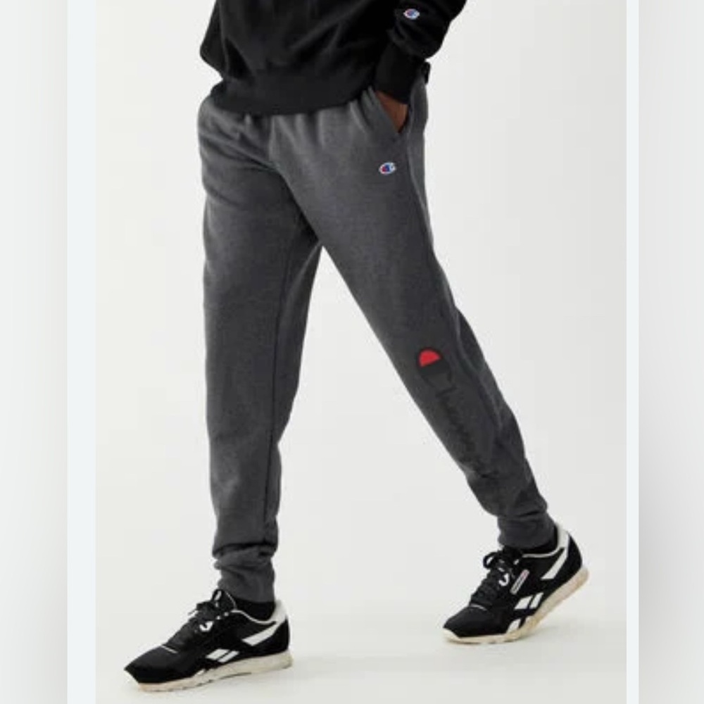 Champion Men’s Script Dark Gray Sweatpant Jogger Size Medium